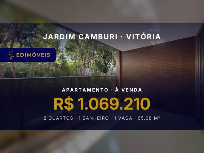 Jardim Camburi| Apartamento 2 quartos em condomínio, pronto para morar