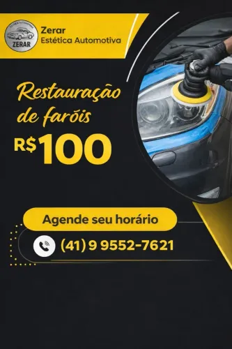 Restauração/Polimento de faróis R$100