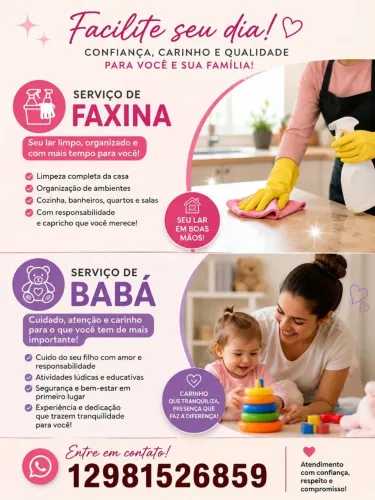 Faxina e Babá em São José dos Campos