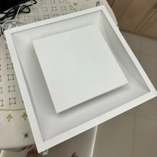 Luminária/plafon quadrado para 2 lâmpadas