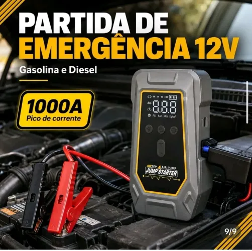 CARREGADOR DE BATERIA VEÍCULAR 4X1 