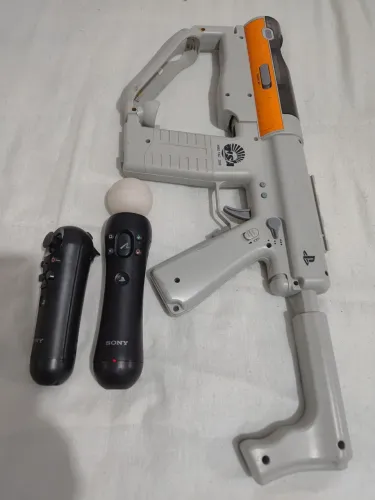 Kit PS Move + Sharp Shooter Original PS3 - Não Testado