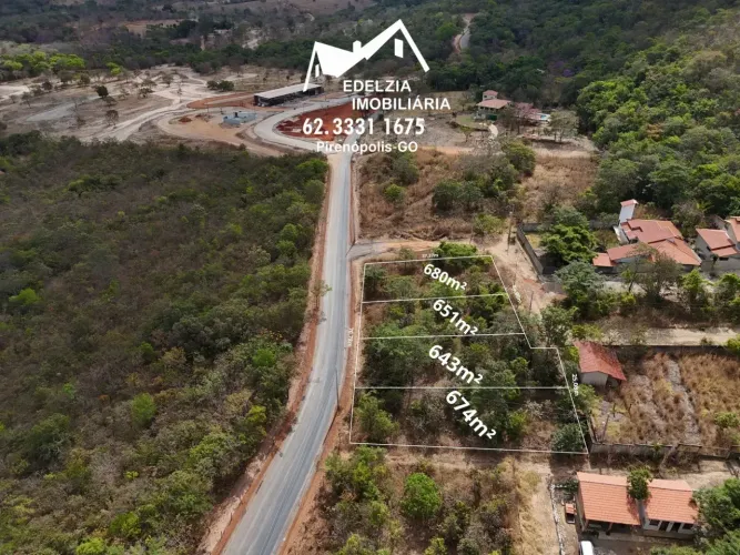 Lotes frente ao condomínio Aldeia do Vale em Pirenópolis-GO.