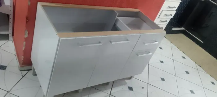 Balcão de Cozinha 1,20m | Novo e Já Montado<br>Balcão novo, já montado