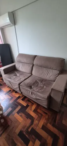 Sofá Retrátil 2 Lugares Marrom