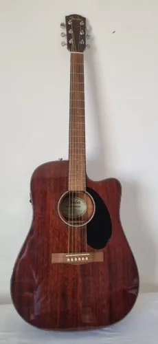 Violão Fender original, modelo CD-60SCE All Mahogany - semi novo - sem detalhes 