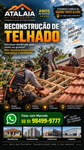 Reforma, Conserto e Manutenção de Telhados | Atalaia