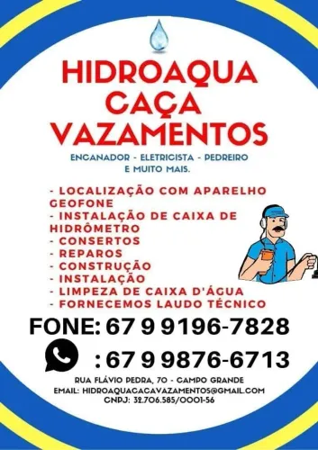 Caca Vazamentos com aparelho geofone e pressurização