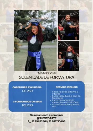 Fotografia para solenidade de formatura