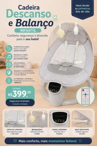 Cadeira de Descanso e Balanço 