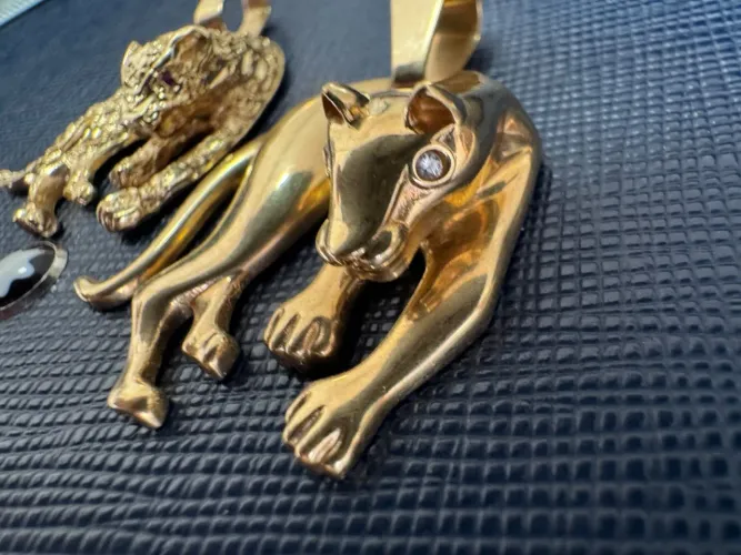 Pingente Pantera de ouro 18k procedência garantia eterna