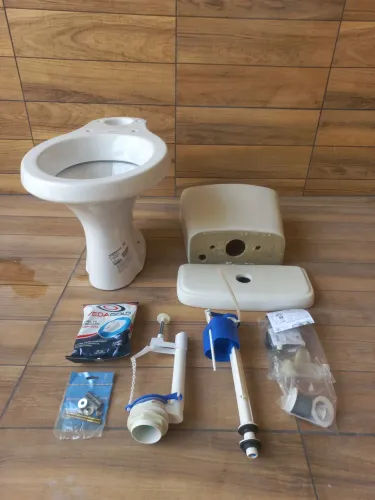 Vaso completo, parafuso e anel de vedação