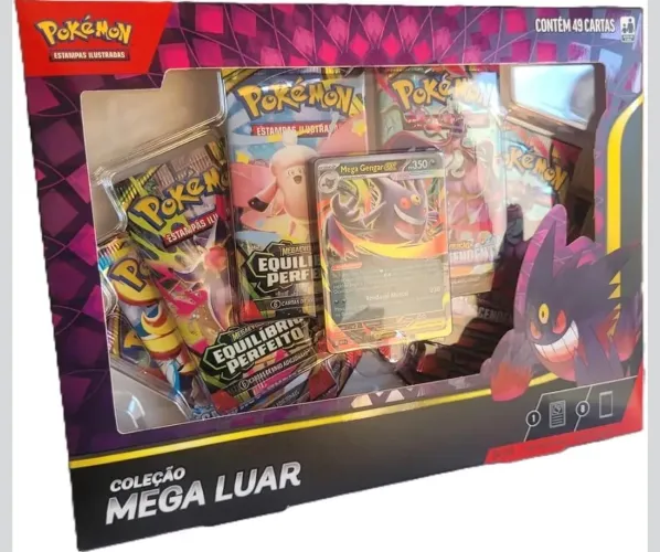 Box Pokémon TCG Mega Gengar EX (Coleção Mega Luar) - Original Copag Lacrado