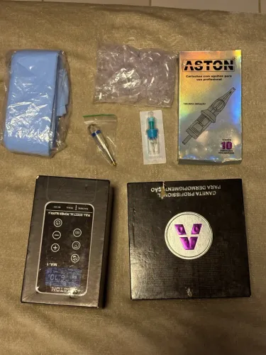Kit Tatuagem Aston: Caneta Folon Pen + Fonte MA-1 