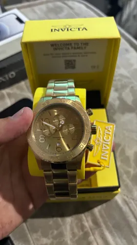 Relógio Invicta Specialty 1270 banhado a Ouro 18 quilates