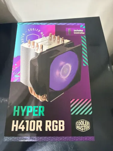 Air Cooler Para Processador Cooler Master Hyper H410R RGB Com 4 HeatPipes e Ventoinha 92mm