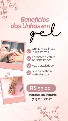Alongamento de unha em gel 