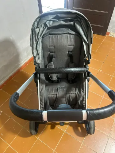 Carrinho de Bebê Jazz Preto + Bebê Conforto Preto - Litet