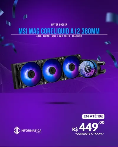 WATER COOLER MSI MAG CORELIQUID A12 360MM
