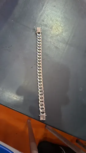 Pulseira 13mm prata mista