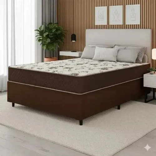 Cama box casal espuma D33 novo 