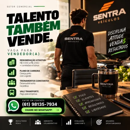 AGENTE COMERCIAL | CONTRATAÇÃO IMEDIATA