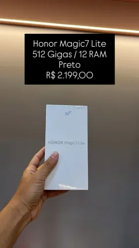 Honor Magic 7 Lite 512GB / 12 RAM / Preto / Novo Lacrado - Loja Fisica