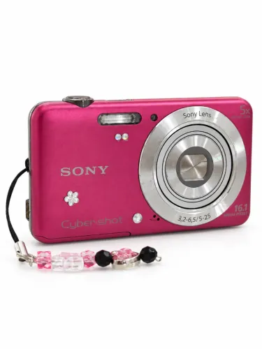 câmera sony cybershot dsc-w710 rosa 16.1mp