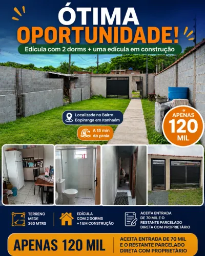 Tenho Casas, terreno, chácara e apto no litoral sul de sp