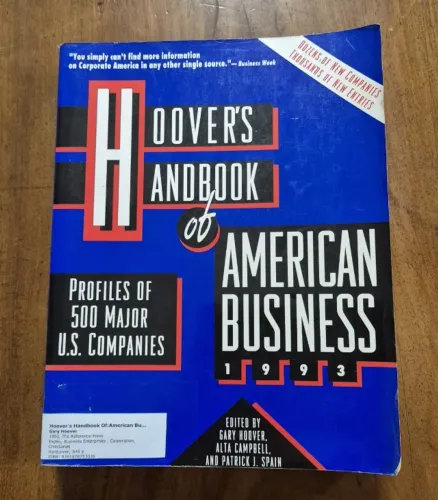 Livro: Hoover's Handbook of American Business: 1993 - Gary Hoover