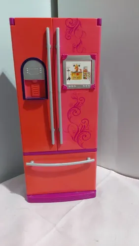 Geladeira para boneca  barbie com comidinhas