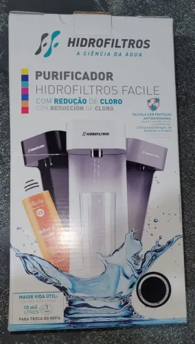 Hidrofiltros - Purificador de Água Facile com Refil C3 Elimina Cloro, Odores e Sabores.