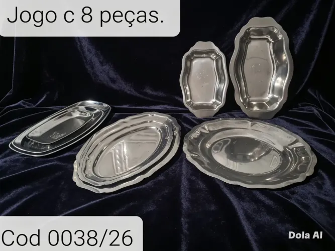 Lote de peças de inox.