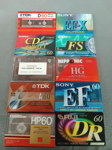 Fita k7 cassete ( lote 10 fitas virgens ) conforme fotos