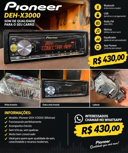 Aparelho pioneer x3000