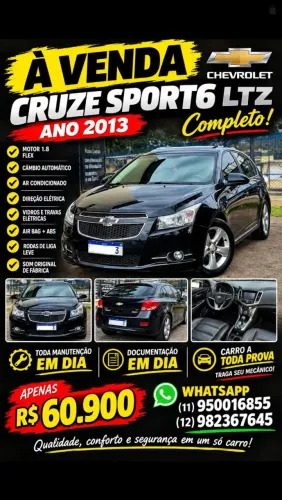 Cruze sport6 LTZ 2013 completo 