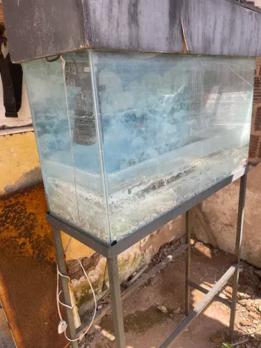 Aquário com base metal