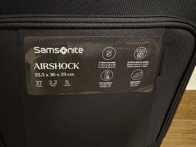 Mala pequena Samsonite Airshock 37l sem uso