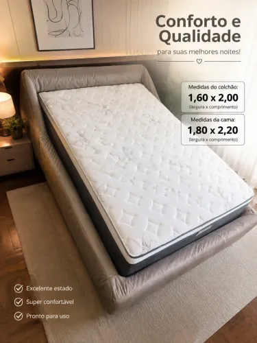 Troco belíssima cama Queen size com colchão