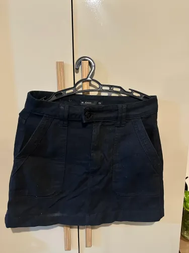 Saia Jeans Pouco Usada - Preta Tam 36