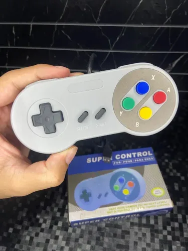 Controle Para Super Nintendo Joystick Snes - Botão Colorido
