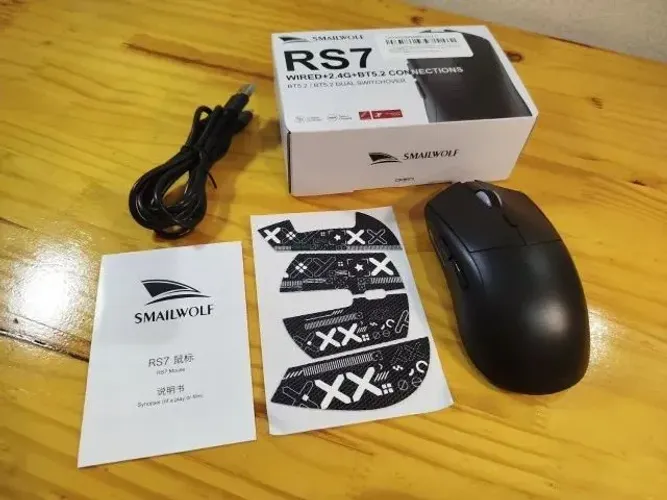 MOUSE GAMER PRETO SMAILWOLF RS7
