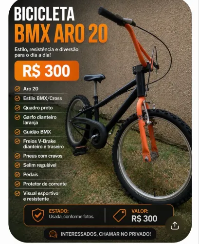 BICICLETA BMX ARO 20