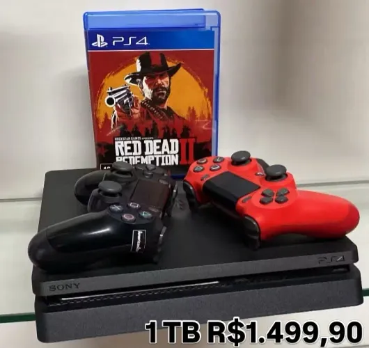 PS4 Slim 1TB Semi Novo Com garantia