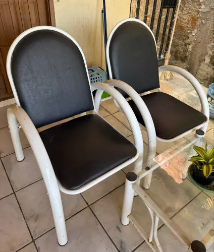 Conjunto de 4 Cadeiras + Mesa de Centro para Área Externa