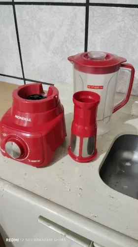 Liquidificador Mundial Turbo 900W Vermelho - Funciona Perfeitamente