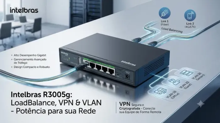 LoadBalance Intelbras Vpn Gigabit R3005g Com VLAN - Usado