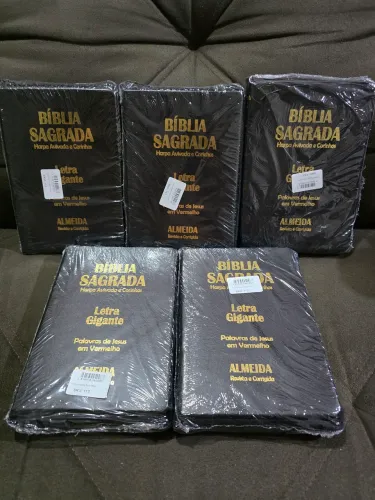 Bíblia Sagrada c/Harpa cristã e zíper. Novas. 