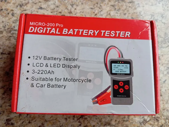 Digital teste para baterias automotiva 
