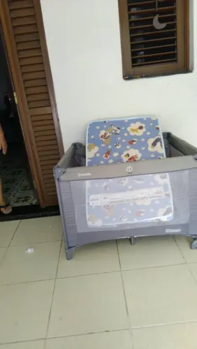 Berço Cercado Burigotto com colchão